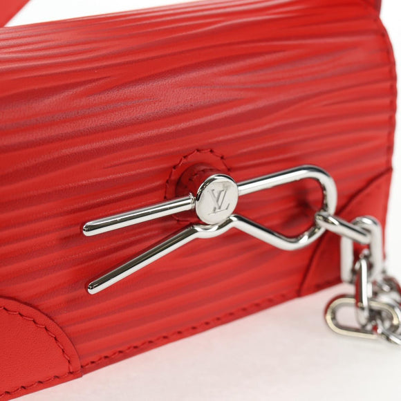 LOUIS VUITTON Micro Steamer Shoulder Bag Leather Red M23837 LV Auth 137151SM