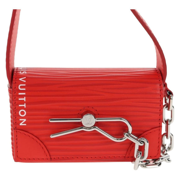 LOUIS VUITTON Micro Steamer Shoulder Bag Leather Red M23837 LV Auth 137151SM