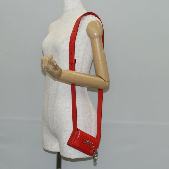 LOUIS VUITTON Micro Steamer Shoulder Bag Leather Red M23837 LV Auth 137151M