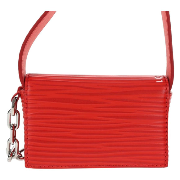 LOUIS VUITTON Micro Steamer Shoulder Bag Leather Red M23837 LV Auth 137151M