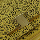 Salvatore Ferragamo Vala Chain Shoulder Bag Leather Yellow Silver Auth 137170-17
