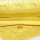 Salvatore Ferragamo Vala Chain Shoulder Bag Leather Yellow Silver Auth 137170-11