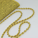 Salvatore Ferragamo Vala Chain Shoulder Bag Leather Yellow Silver Auth 137170-7