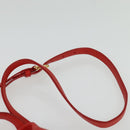 Salvatore Ferragamo Vala Hand Bag Leather 2way Red Gold Auth 137172-10