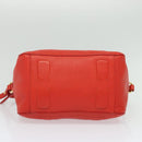 Salvatore Ferragamo Vala Hand Bag Leather 2way Red Gold Auth 137172-11