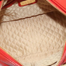 Salvatore Ferragamo Vala Hand Bag Leather 2way Red Gold Auth 137172-17