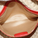 Salvatore Ferragamo Vala Hand Bag Leather 2way Red Gold Auth 137172-20