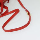 Salvatore Ferragamo Vala Hand Bag Leather 2way Red Gold Auth 137172-9