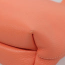 Salvatore Ferragamo Gancini Tote Bag Leather Orange Gold Auth 137175-9