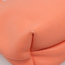 Salvatore Ferragamo Gancini Tote Bag Leather Orange Gold Auth 137175-14