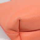 Salvatore Ferragamo Gancini Tote Bag Leather Orange Gold Auth 137175-16