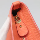 Salvatore Ferragamo Gancini Tote Bag Leather Orange Gold Auth 137175-10