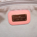 Salvatore Ferragamo Gancini Tote Bag Leather Orange Gold Auth 137175-17