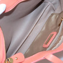 Salvatore Ferragamo Gancini Tote Bag Leather Orange Gold Auth 137175-11