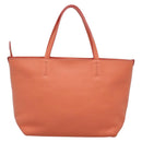 Salvatore Ferragamo Gancini Tote Bag Leather Orange Gold Auth 137175-2