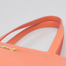 Salvatore Ferragamo Gancini Tote Bag Leather Orange Gold Auth 137175-8