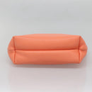 Salvatore Ferragamo Gancini Tote Bag Leather Orange Gold Auth 137175-5