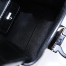 Salvatore Ferragamo Gancini Hand Bag Leather Black Silver Auth 137178-10