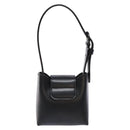 Salvatore Ferragamo Gancini Hand Bag Leather Black Silver Auth 137178-2