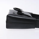Salvatore Ferragamo Gancini Hand Bag Leather Black Silver Auth 137178-3