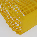 FENDI Basket Hand Bag Plastic Yellow Gold Auth 137182-15