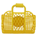 FENDI Basket Hand Bag Plastic Yellow Gold Auth 137182-2