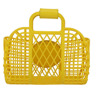 FENDI Basket Hand Bag Plastic Yellow Gold Auth 137182 - 0