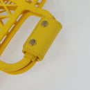 FENDI Basket Hand Bag Plastic Yellow Gold Auth 137182-7