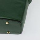 CELINE Shoulder Bag Leather Green Gold Auth 137184-13