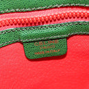 CELINE Shoulder Bag Leather Green Gold Auth 137184-15