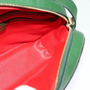 CELINE Shoulder Bag Leather Green Gold Auth 137184-17