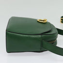 CELINE Shoulder Bag Leather Green Gold Auth 137184-5