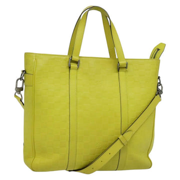 LOUIS VUITTON Damier Anfini Tadao PM 2Way Bag Bag Yellow N41393 LV Auth 137186