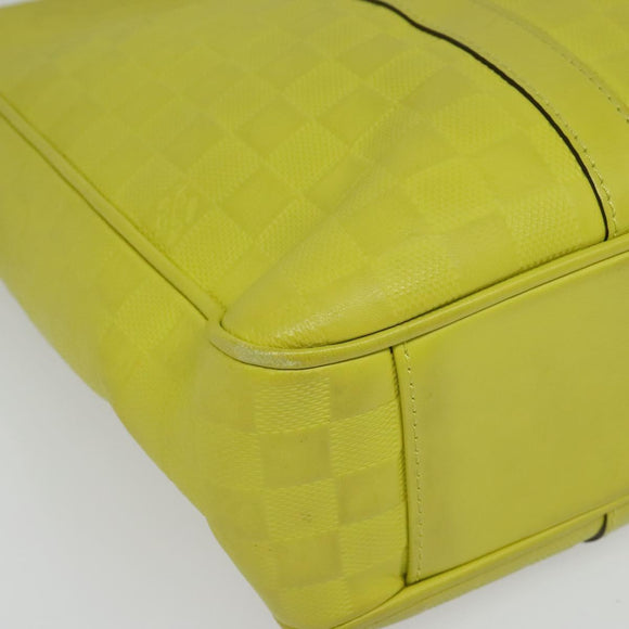 LOUIS VUITTON Damier Anfini Tadao PM 2Way Bag Bag Yellow N41393 LV Auth 137186