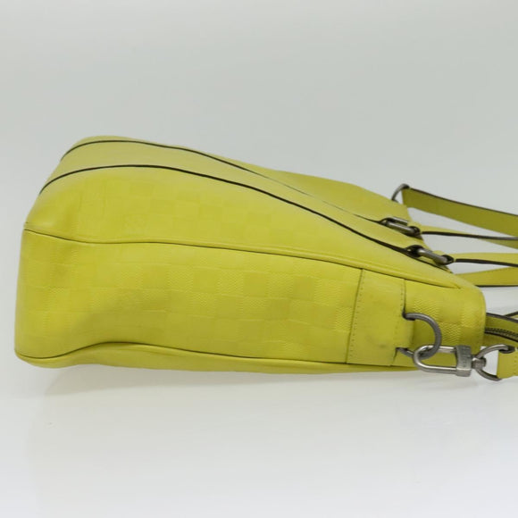 LOUIS VUITTON Damier Anfini Tadao PM 2Way Bag Bag Yellow N41393 LV Auth 137186
