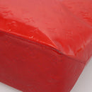 LOUIS VUITTON Monogram Vernis Reade MM Hand Bag Red Rouge M91086 LV Auth 137187-14