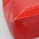 LOUIS VUITTON Monogram Vernis Reade MM Hand Bag Red Rouge M91086 LV Auth 137187-15