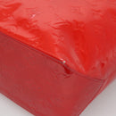 LOUIS VUITTON Monogram Vernis Reade MM Hand Bag Red Rouge M91086 LV Auth 137187-16