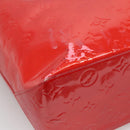 LOUIS VUITTON Monogram Vernis Reade MM Hand Bag Red Rouge M91086 LV Auth 137187-9