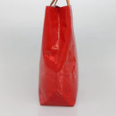 LOUIS VUITTON Monogram Vernis Reade MM Hand Bag Red Rouge M91086 LV Auth 137187-3