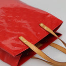 LOUIS VUITTON Monogram Vernis Reade MM Hand Bag Red Rouge M91086 LV Auth 137187-6