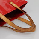 LOUIS VUITTON Monogram Vernis Reade MM Hand Bag Red Rouge M91086 LV Auth 137187-7