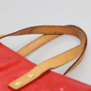 LOUIS VUITTON Monogram Vernis Reade MM Hand Bag Red Rouge M91086 LV Auth 137187-8
