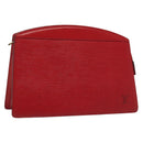 LOUIS VUITTON Epi Trousse Crete Clutch Bag Red M48407 LV Auth 137190-1