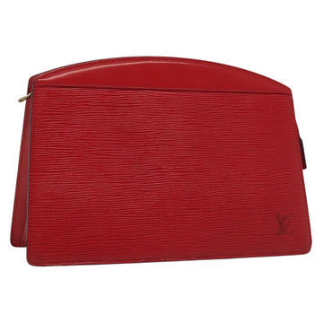 LOUIS VUITTON Epi Trousse Crete Clutch Bag Red M48407 LV Auth 137190
