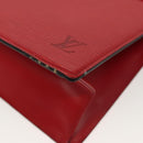 LOUIS VUITTON Epi Trousse Crete Clutch Bag Red M48407 LV Auth 137190-12