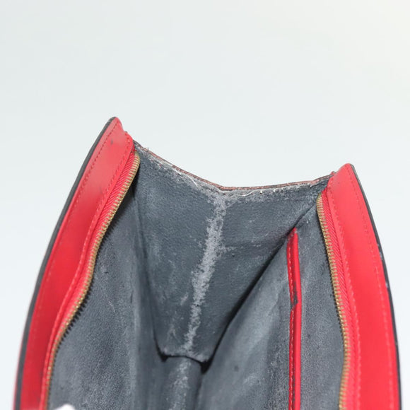 LOUIS VUITTON Epi Trousse Crete Clutch Bag Red M48407 LV Auth 137190