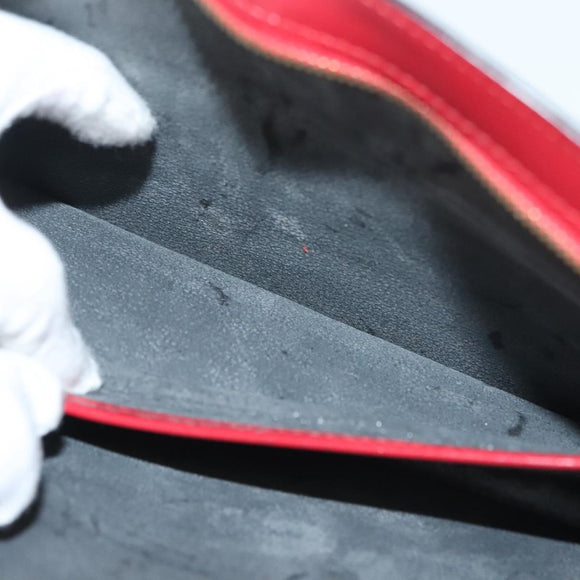 LOUIS VUITTON Epi Trousse Crete Clutch Bag Red M48407 LV Auth 137190