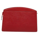 LOUIS VUITTON Epi Trousse Crete Clutch Bag Red M48407 LV Auth 137190-3