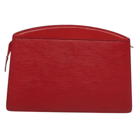 LOUIS VUITTON Epi Trousse Crete Clutch Bag Red M48407 LV Auth 137190